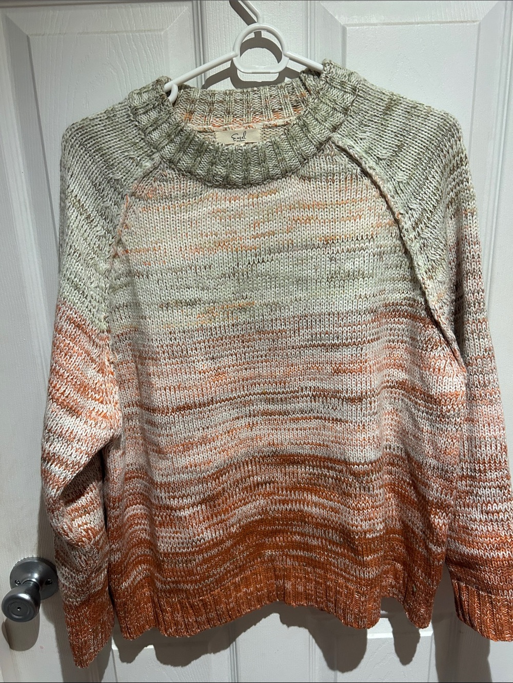 Easel Ombré Crewneck Sweater - Orange Cream
